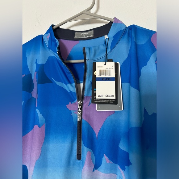CALLAWAY NWT VIBRANT BLUE PRINTED GOLF MIDI DRESS SZ XLARGE - Picture 4 of 10